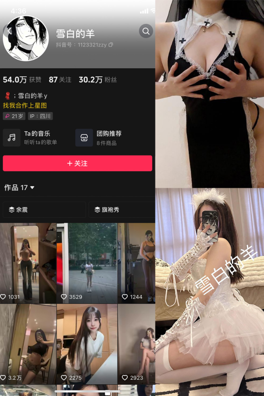 抖音 雪白的羊 微密圈  解压密码为：zses.xyz-投梦社